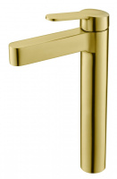 DELTA Смеситель для накладных раковин без донного клапана, брашированное золото, DEL-LMC-BORO - Gidratop.ru изображение