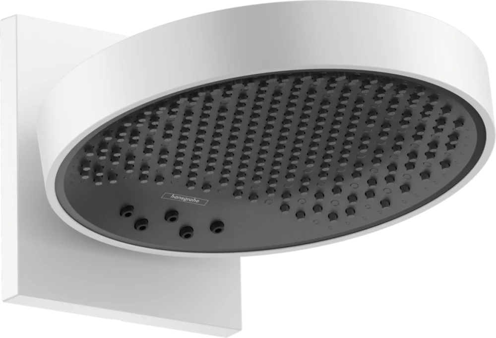Верхний душ Hansgrohe Rainfinity 26233700 EcoSmart, 25 x 25 cм, 3 режима струи, белый матовый - Gidratop.ru изображение