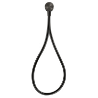 Gessi Hi-Fi душевой магнитные комплект, состоящий из вывода воды, держателя, шланга 1,50 м и лейки, цвет: Black Metal Brushed PVD - Gidratop.ru изображение