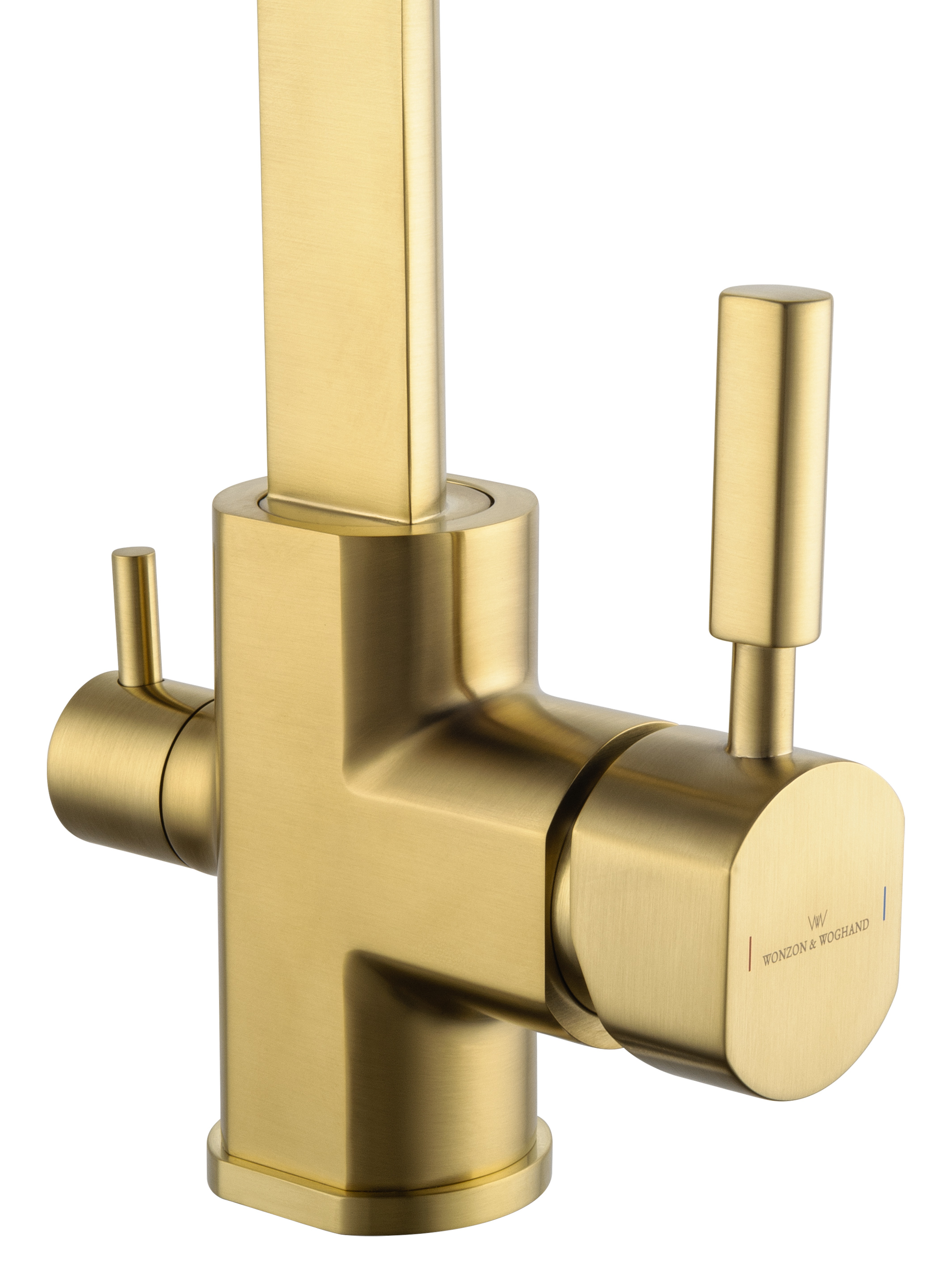 Смеситель для кухни c подключением фильтра WONZON & WOGHAND, Брашированное золото (WW-88458003-BG) - Gidratop.ru изображение