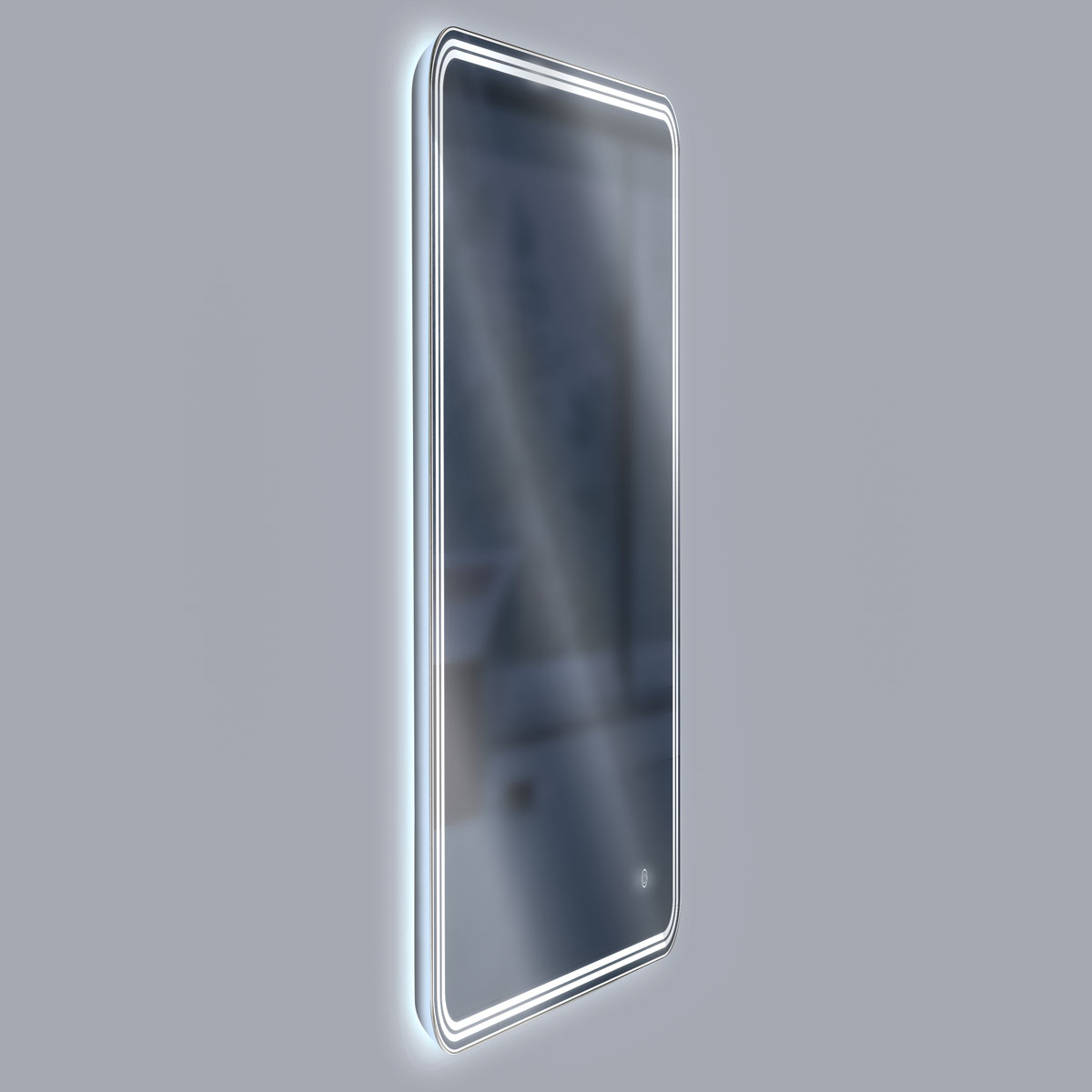 Зеркало LED VLM-3MA600 600х800 c сенсорным выключателем и диммером - Gidratop.ru изображение