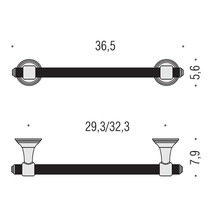 Colombo Hermitag Полотенцедержатель 36.5 см, цвет: античная бронза - Gidratop.ru изображение