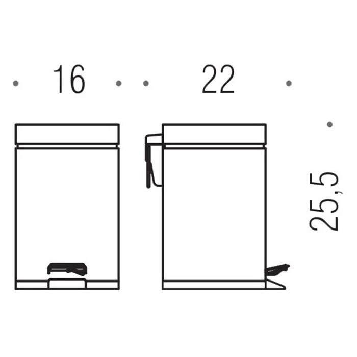 Colombo Black&White Ведро для мусора 3л, с крышкой и педалью, цвет: белый матовый - Gidratop.ru изображение