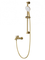 Смеситель для ванны с душевым гарнитуром WONZON & WOGHAND ALFA, Брашированное золото (WW-AE3205-BG) - Gidratop.ru изображение