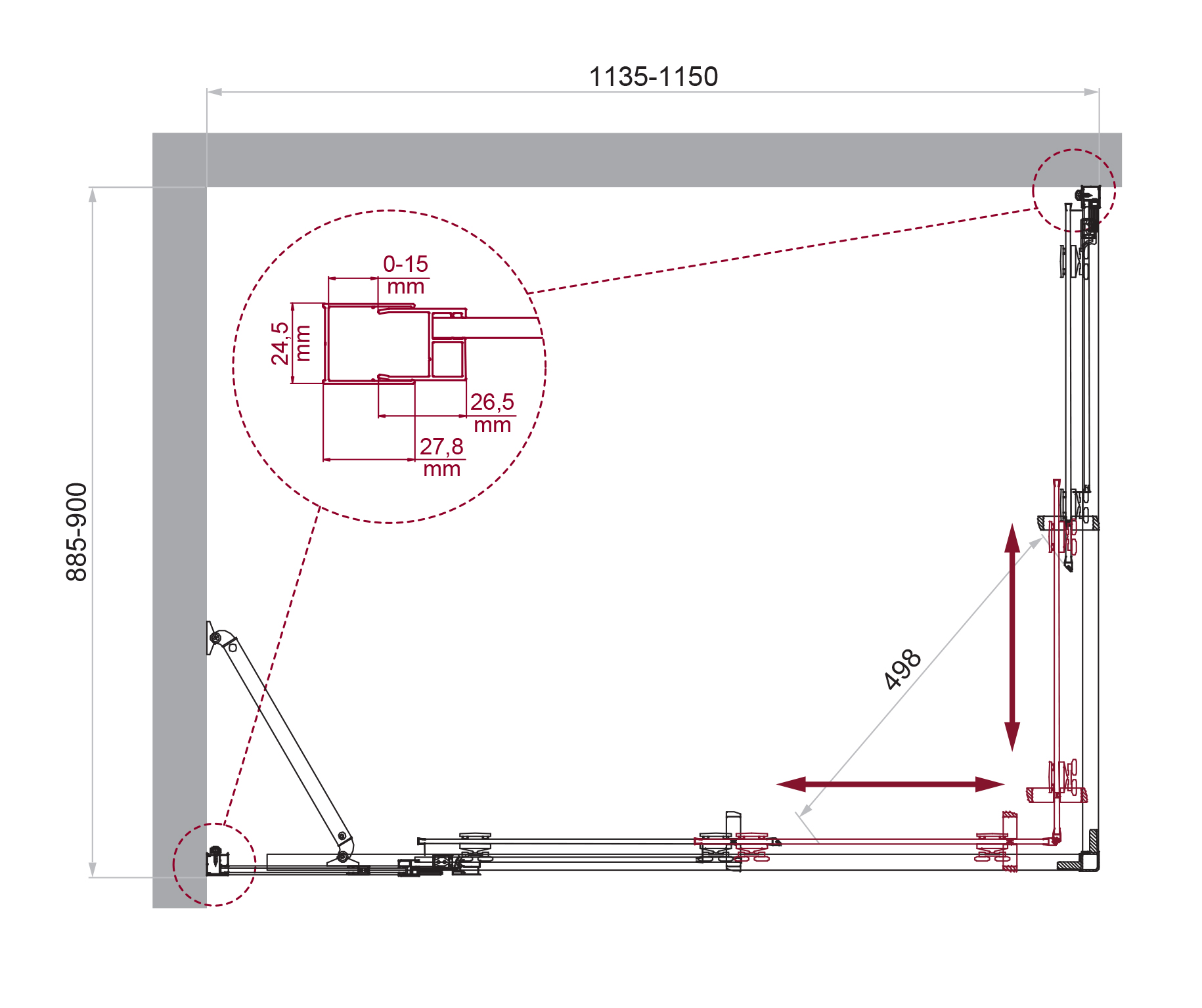 Душевой уголок BelBagno LUCE-AH-21-115/90-C-Cr - Gidratop.ru изображение