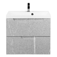 VITTORIA База под раковину подвесная с двумя выкатными ящиками, Toros Bianco, 700x450x570, VITTORIA-700-2C-SO-TB-P - Gidratop.ru изображение