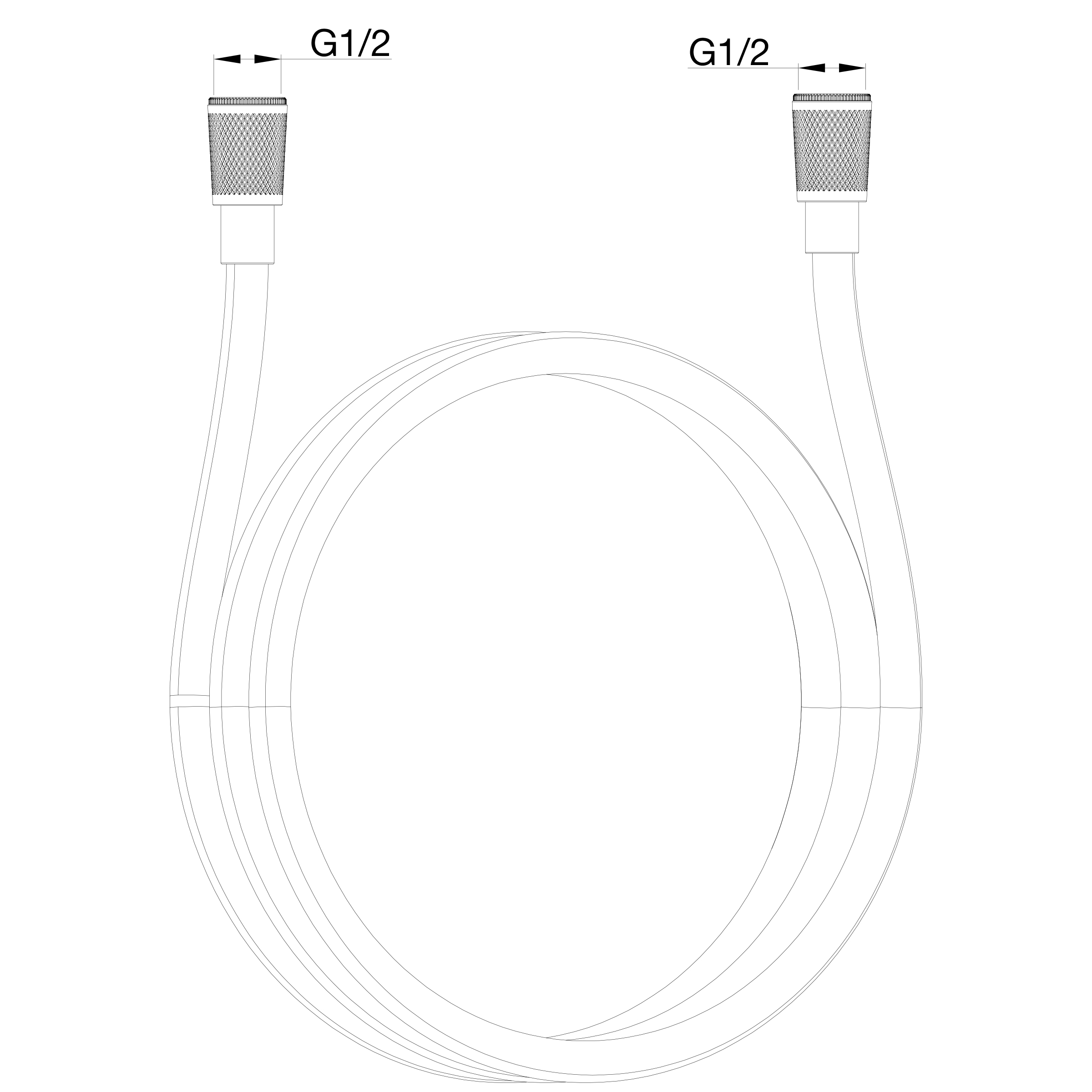 Шланг для душа в силиконовой оплётке 800 мм WONZON & WOGHAND, Хром (WW-RG01-800-CR) - Gidratop.ru изображение