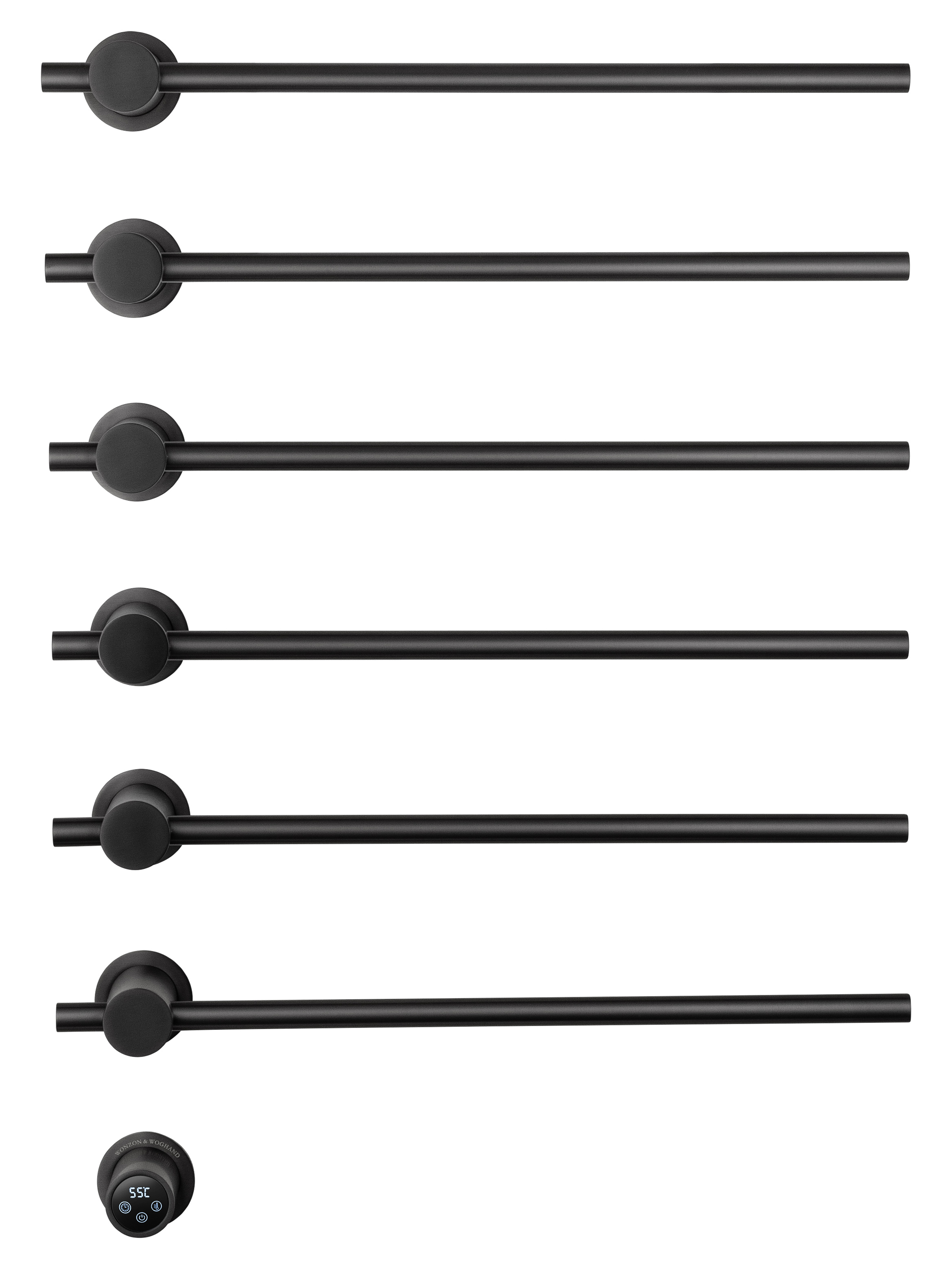 Полотенцесушитель электрический встраиваемый WONZON & WOGHAND BADEN, Темный графит (WW-AL366-GM) - Gidratop.ru изображение