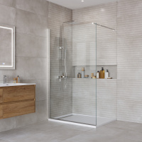 Душевая перегородка BelBagno KRAFT-L-1-120-C-Cr - Gidratop.ru изображение