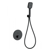 Смеситель для душа с термостатом встраиваемый WONZON & WOGHAND, Черный матовый (WW-D1017-A-MB) - Gidratop.ru изображение