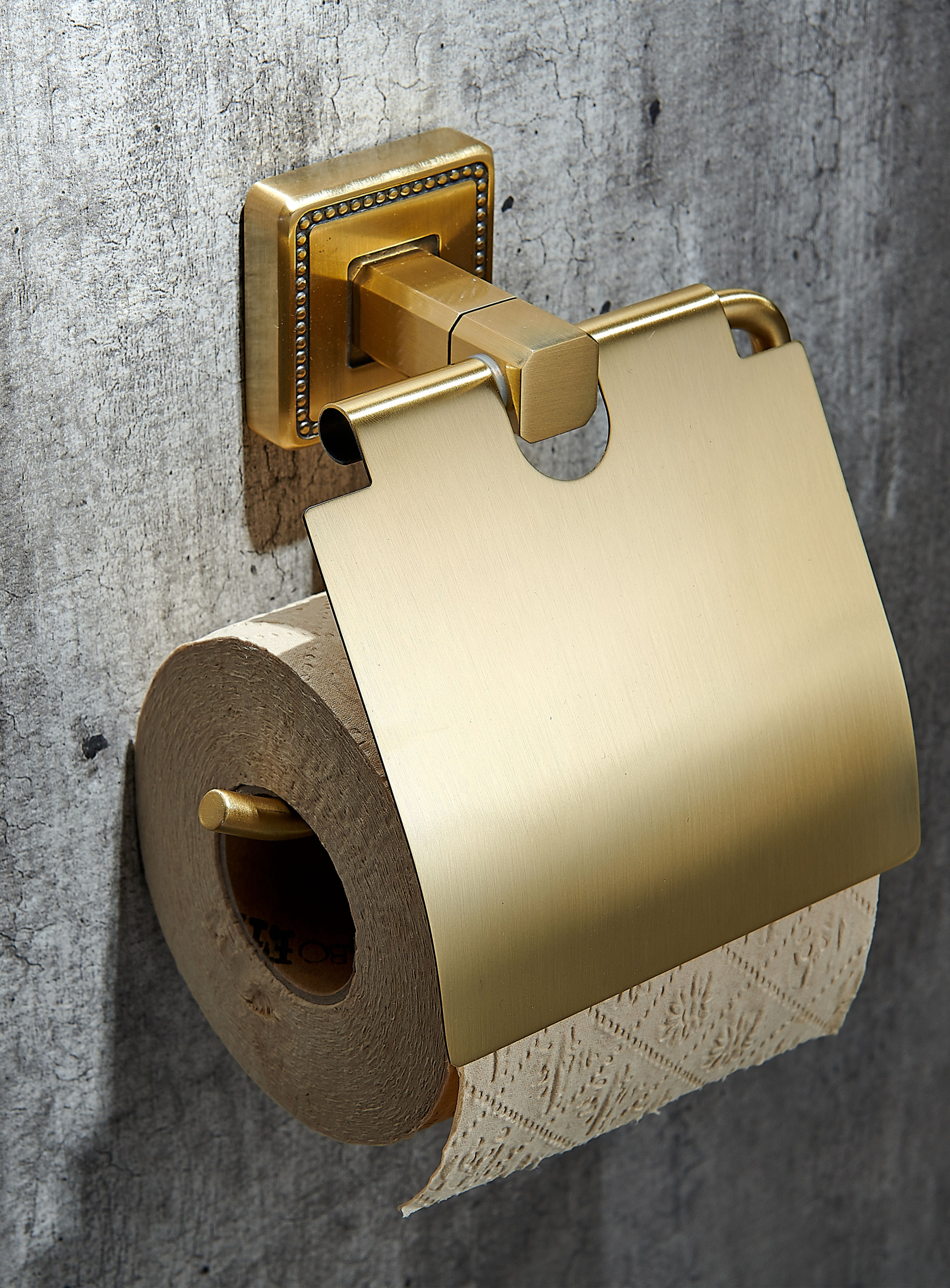 Держатель для туалетной бумаги с крышкой WONZON & WOGHAND ROMA, Бронза (WW-7226) - Gidratop.ru изображение