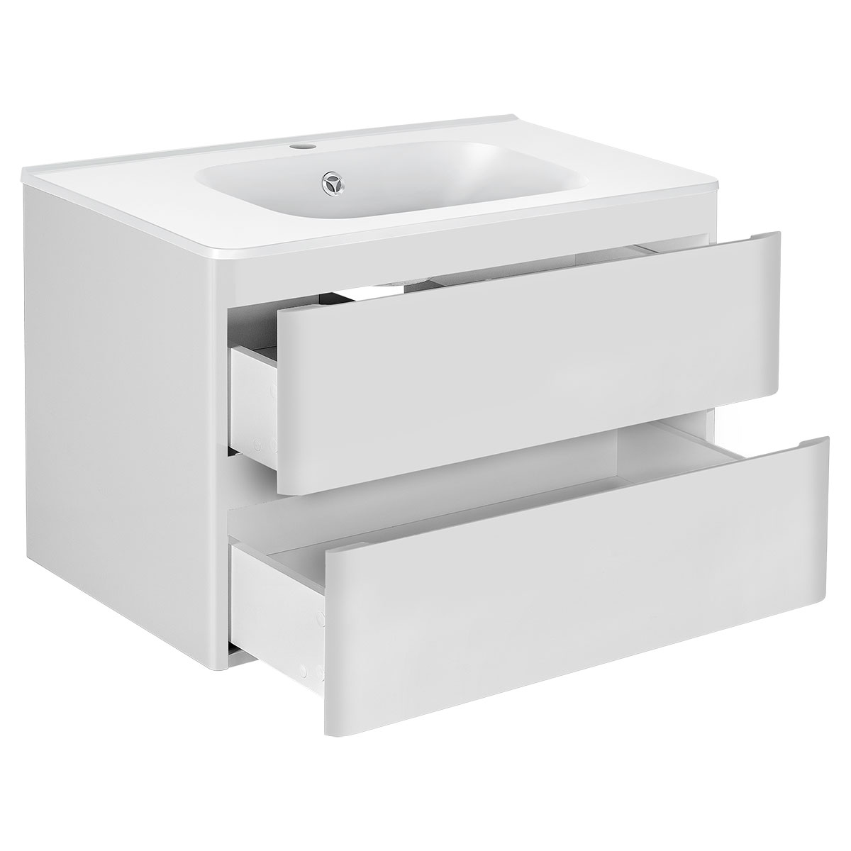 База под раковину Vico 800 подвесная, 2 выкатных ящика soft close, G.White - Gidratop.ru изображение