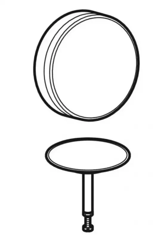 Декоративный комплект Geberit d52, для слива-перелива для ванн с поворотным механизмом, белый/глянцевый хром, 150.300.KJ.1 - Gidratop.ru изображение