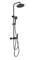Душевая система с техническим душем и термостатом WONZON & WOGHAND, Черный матовый (WW-B3097-A-MB) - Gidratop.ru изображение