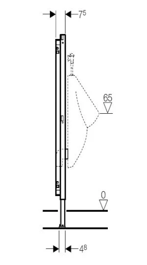 Инсталляция Geberit Duofix 111.686.00.1 для писсуара, с наружным подводом воды - Gidratop.ru изображение