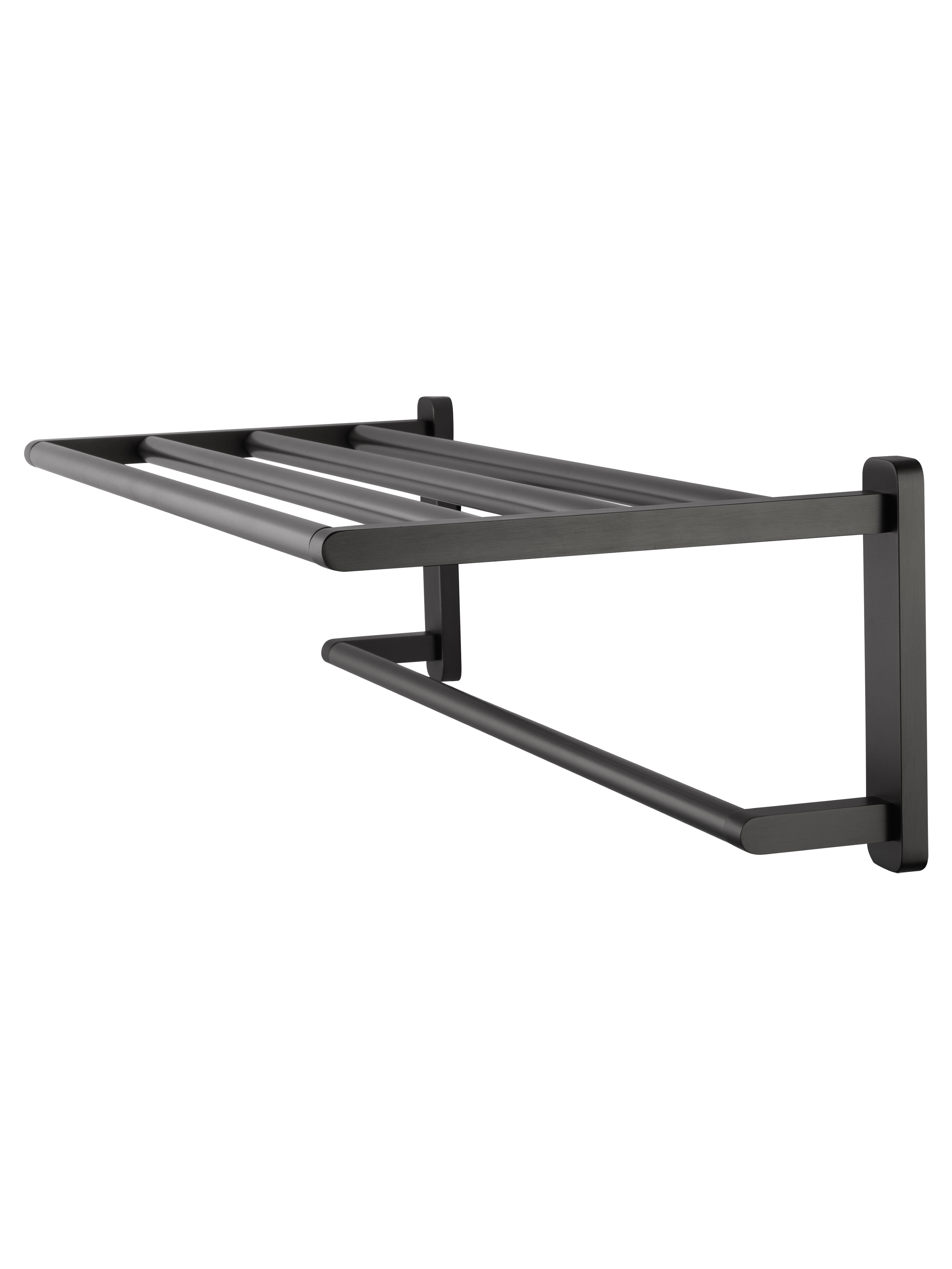 Полотенцедержатель с полкой WONZON & WOGHAND GRAFFITY, Темный графит (WW-9381) - Gidratop.ru изображение