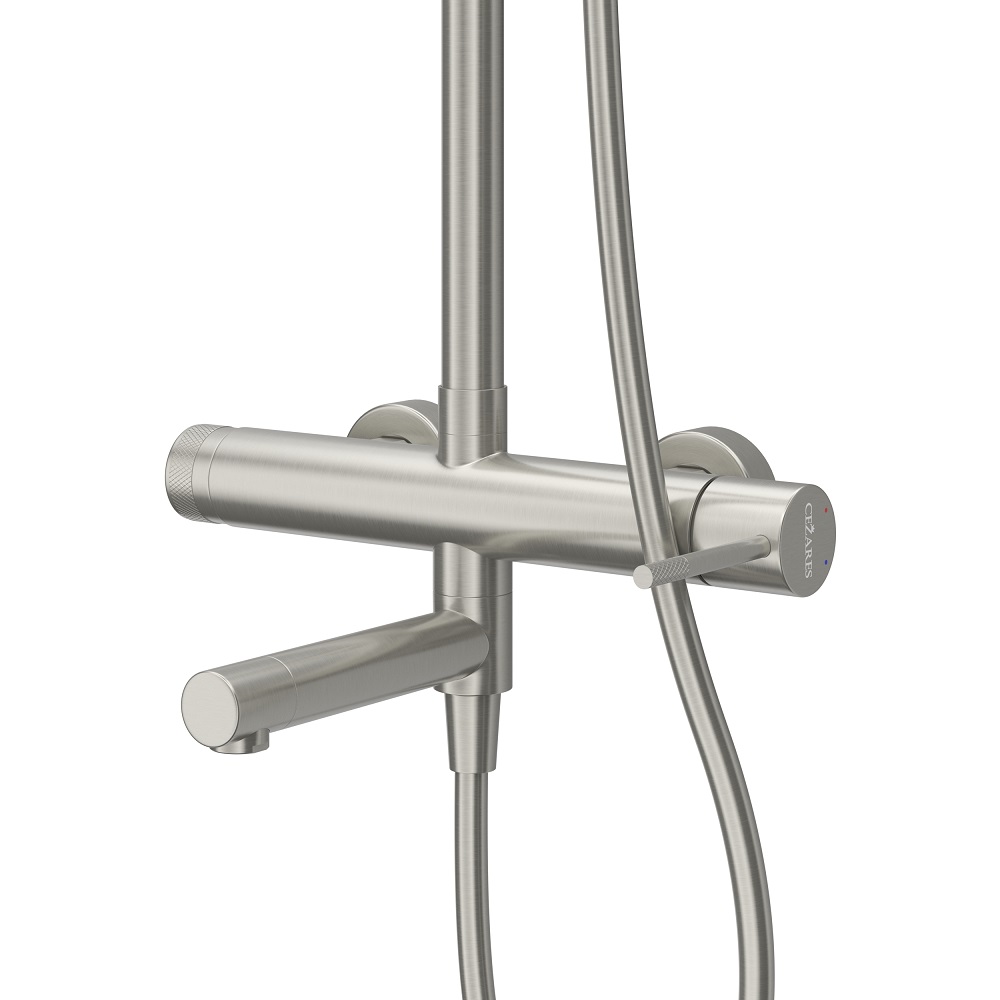 RELAX-CVD-IN Душевая стойка со смесителем и изливом, сатин - Gidratop.ru изображение