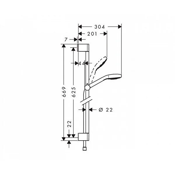 Душевой комплект Hansgrohe, хром, 71400000/71070000/26584400 - Gidratop.ru изображение