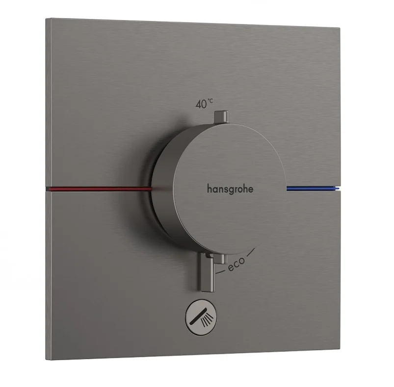 Смеситель Hansgrohe ShowerSelect Comfort E, 15575340, для душа термостатический, шлифованный черный хром - Gidratop.ru изображение