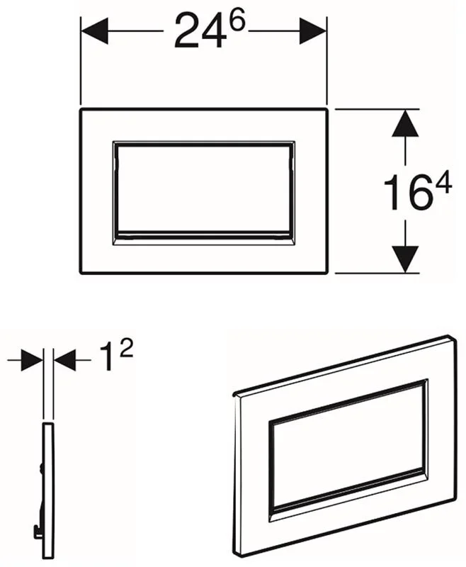 Клавиша Geberit Sigma Type 30 115.893.JT.1, белый, смыв/стоп (не оставляет отпечатки пальцев) - Gidratop.ru изображение