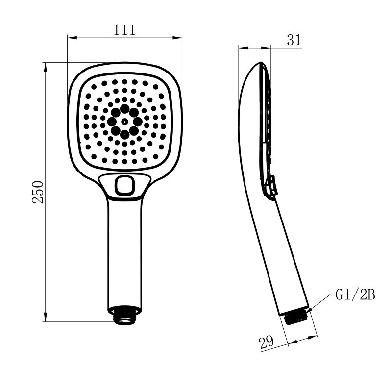Душевая лейка Lemark, 3 режима, хром, LM1014C - Gidratop.ru изображение
