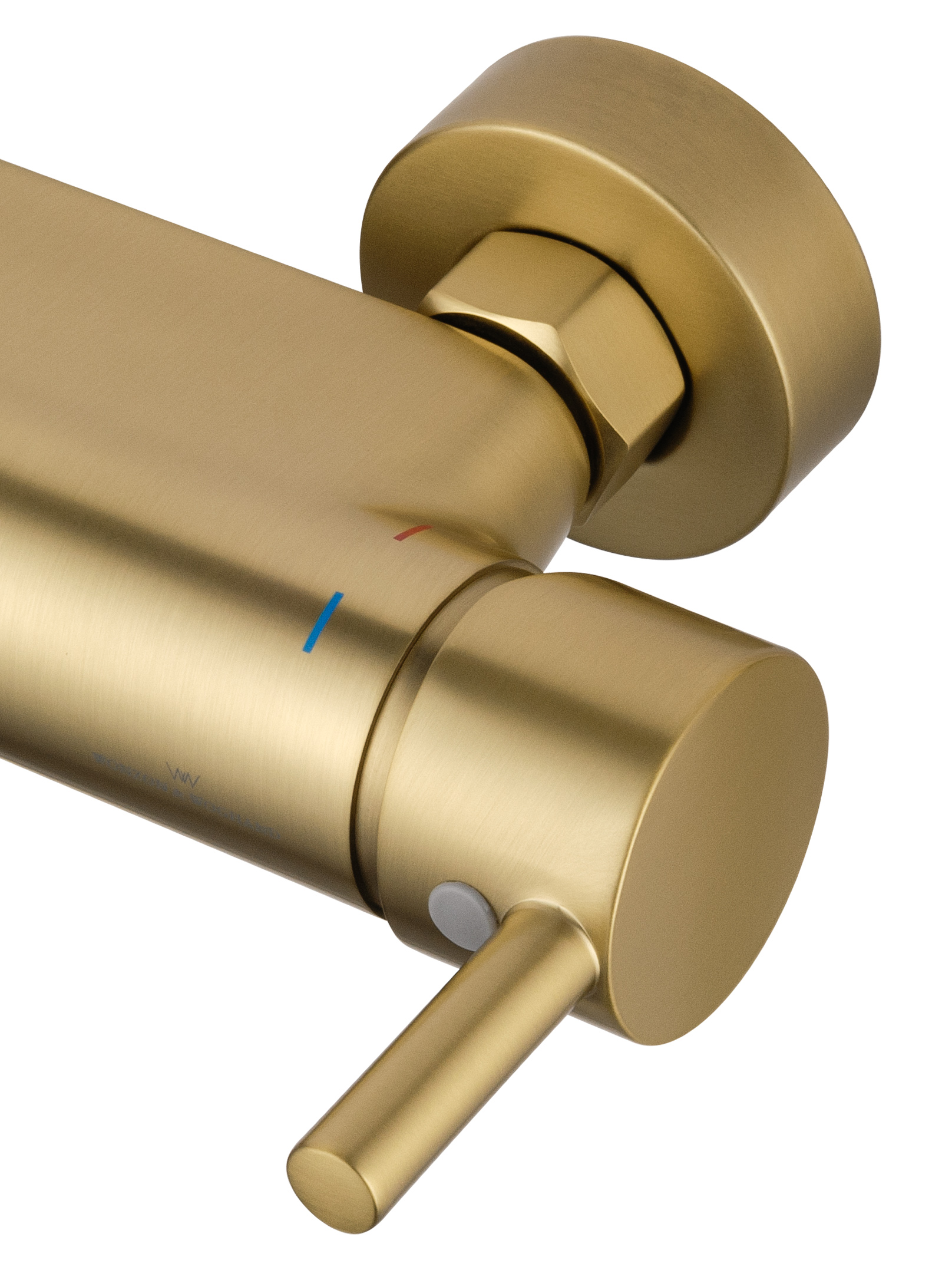 Смеситель для душа с встроенным изливом WONZON & WOGHAND MUSE Corno, Брашированное золото (WW-A30902-BG) - Gidratop.ru изображение