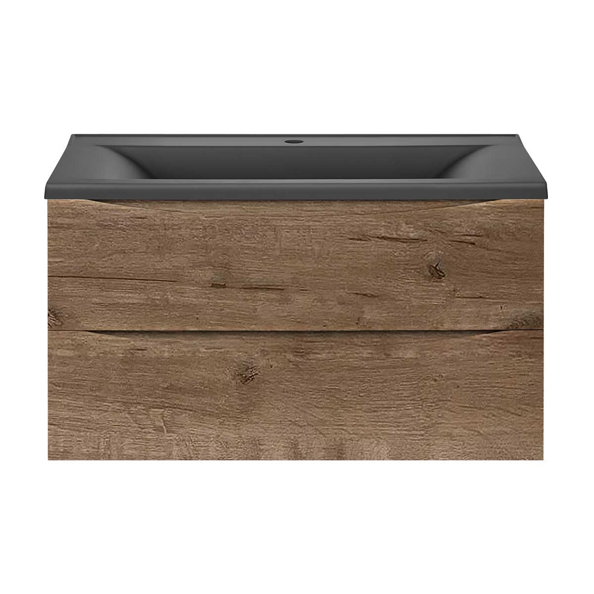 База под раковину Mia 900 подвесная, 2 выкатных ящика soft close, V.Oak - Gidratop.ru изображение