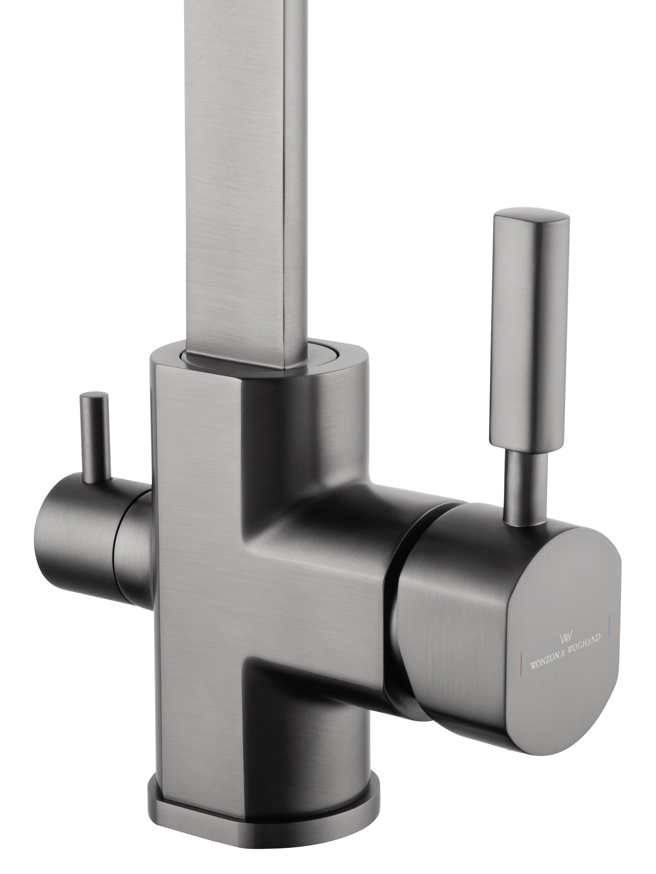 Смеситель для кухни с подключением фильтра WONZON & WOGHAND, Темный графит (WW-88458003-BGM) - Gidratop.ru изображение