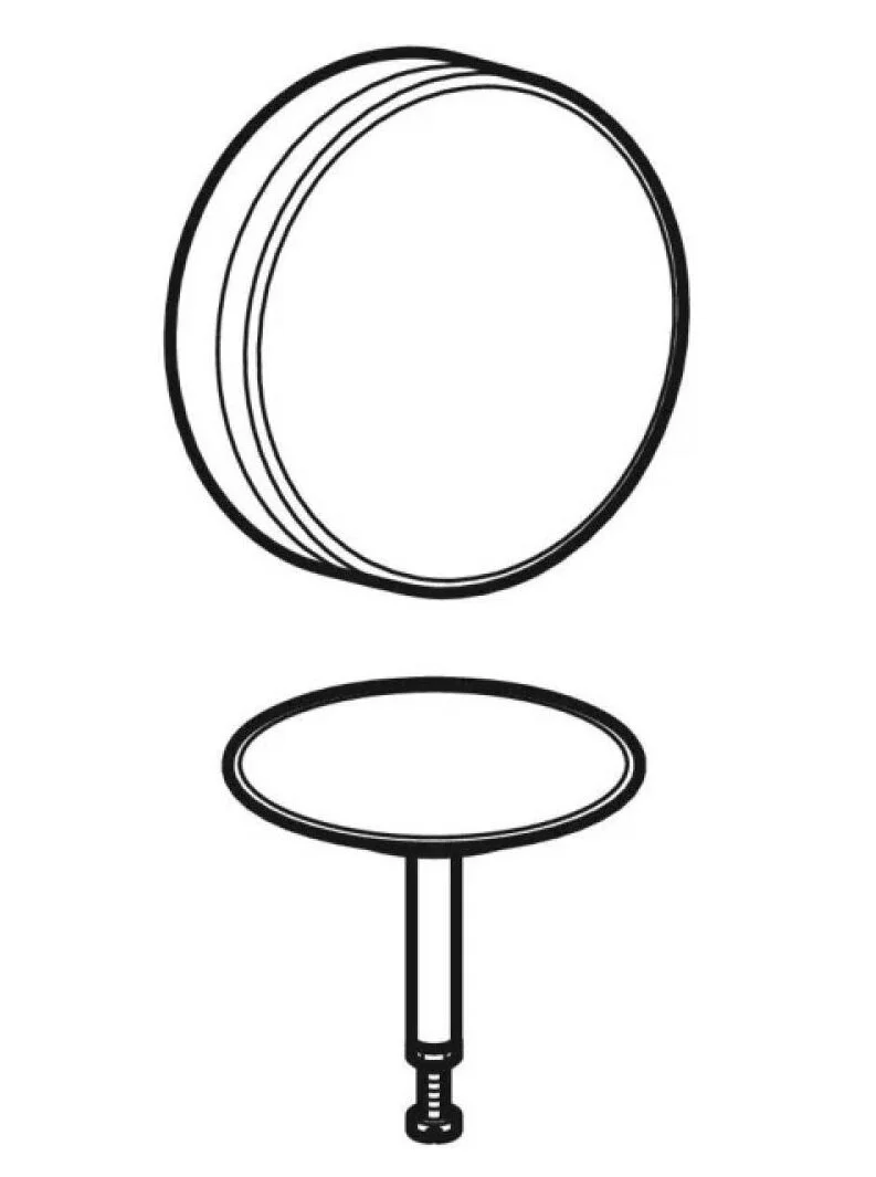 Декоративный комплект Geberit d52, для слива-перелива для ванн с поворотным механизмом, чёрный матовый, 150.300.14.1 - Gidratop.ru изображение