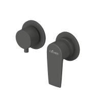 NAUTIC-VDIM2-M-NOP Встраиваемый однорычажный смеситель для душа с поворотным переключателем на 2 выхода, исполнение черный матовый - Gidratop.ru изображение