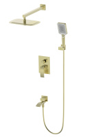 Душевая система встраиваемая WONZON & WOGHAND FIT, Брашированное золото (WW-88939009A- BG) - Gidratop.ru изображение