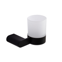 STYLUS-TUMS-NOP Стакан подвесной, стекло, исполнение черный матовый - Gidratop.ru изображение