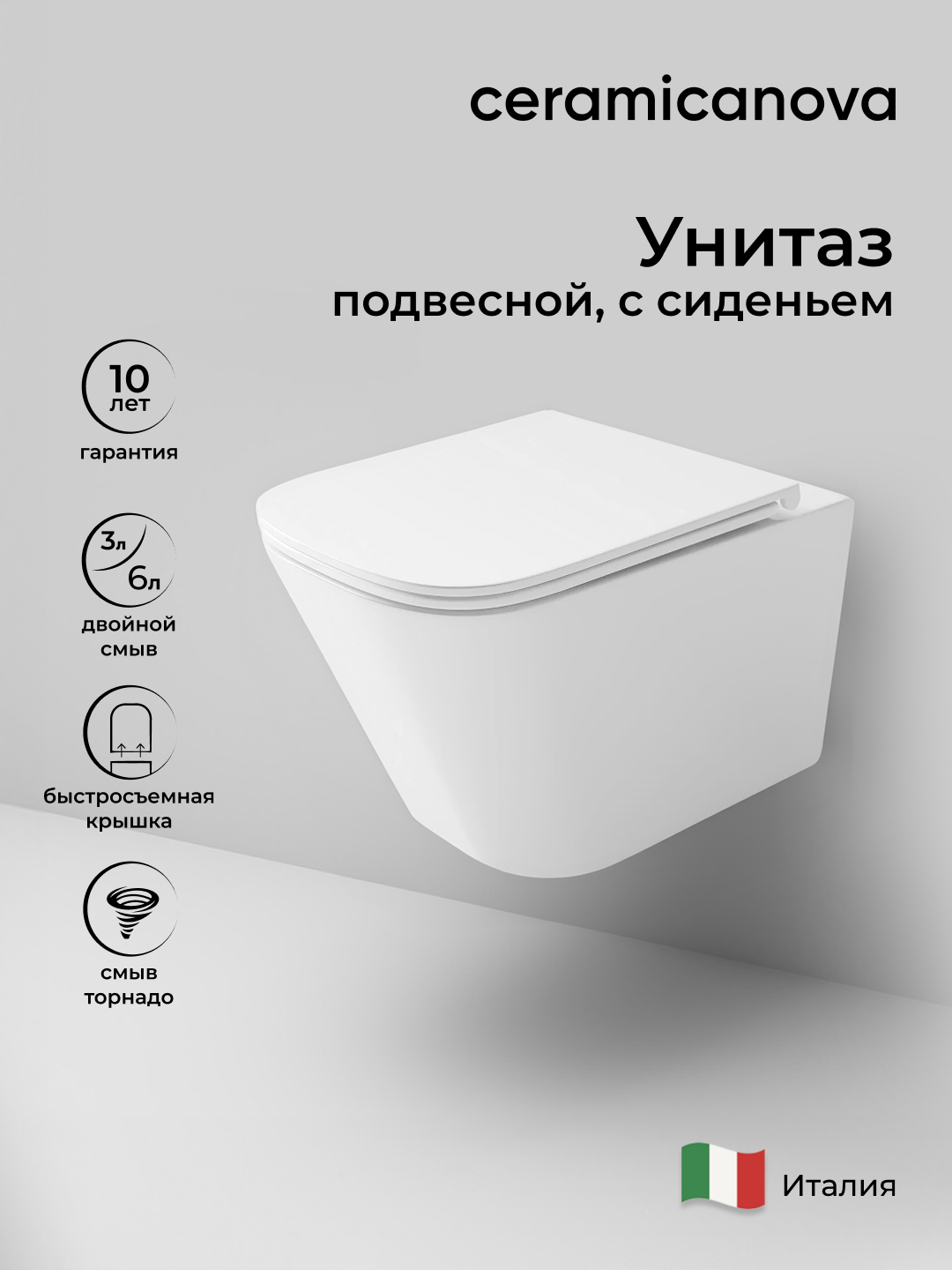 Умывальник чаша ELEMENT накладная квадратная 400x400x135мм - Gidratop.ru изображение