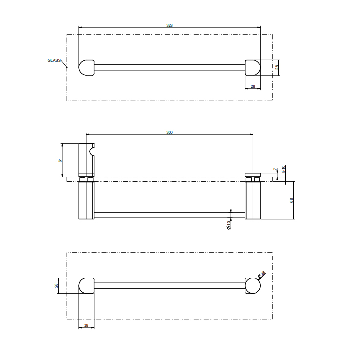 GESSI Rilievo полотенцедержатель, 30 см, цвет: хром - Gidratop.ru изображение