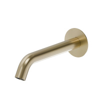 Newform X-STEEL 316 Излив для ванны, настенный, L=226 мм, G3/4" , цвет: PVD Brushed pale gold - Gidratop.ru изображение