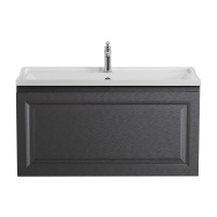 GIUBILEO-N База под раковину подвесная с одним внешним и одним внутренним выкатными ящиками, титан, 996x443x500, GIUBILEO-N-100-1C-SO-TIT-P - Gidratop.ru изображение