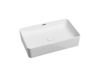 Умывальник чаша накладная прямоугольная со сливом переливом Element 605x385x140мм - Gidratop.ru изображение
