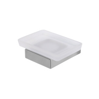 SLIDER-SODS-01 Мыльница подвесная, стекло, исполнение хром - Gidratop.ru изображение