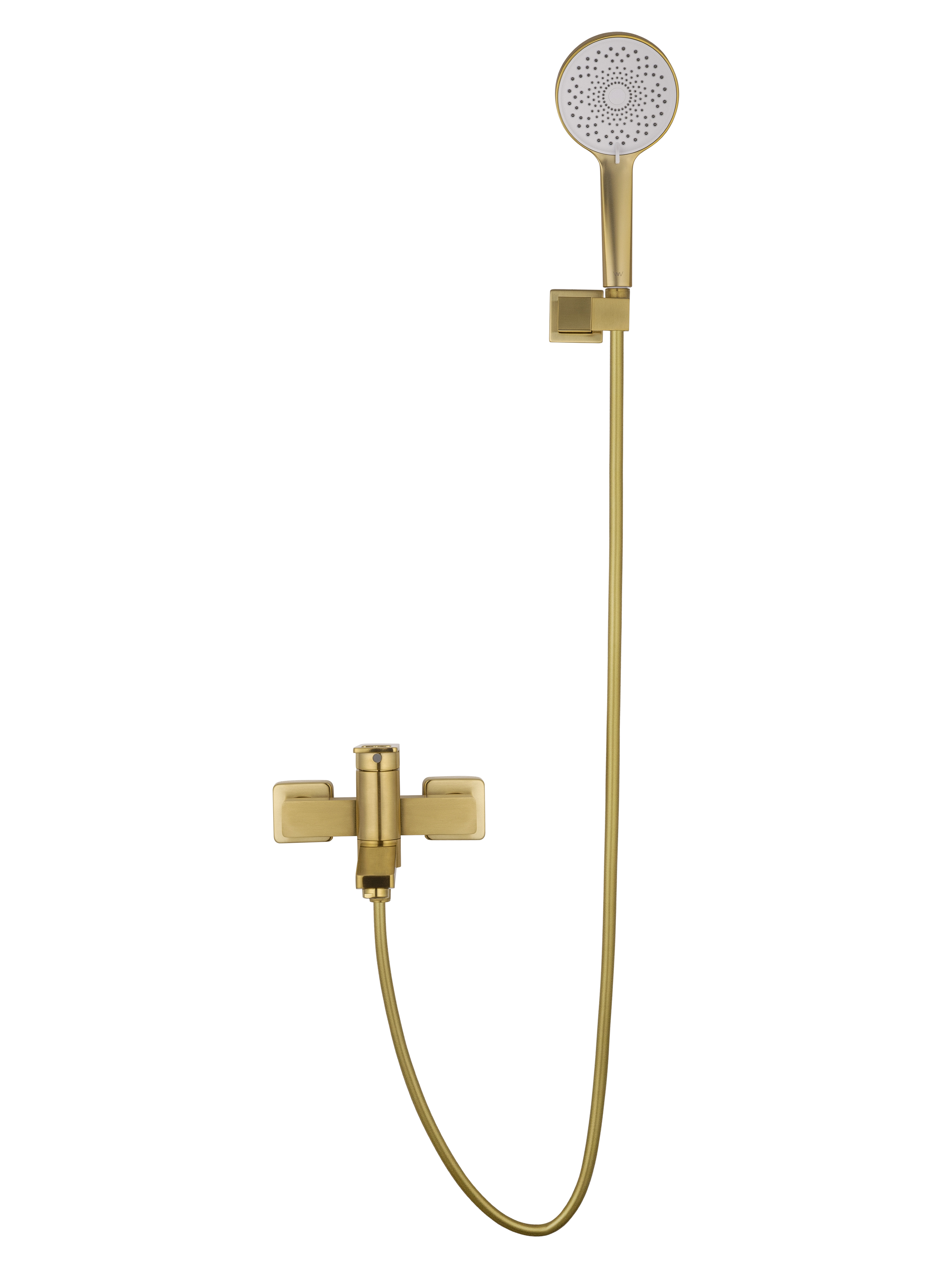 Смеситель для ванны с душем WONZON & WOGHAND FRAME, Брашированное золото (WW-88639010- BG) - Gidratop.ru изображение