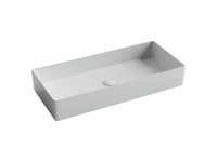 Раковина накладная прямоугольная 801x361x130, цвет белый - Gidratop.ru изображение