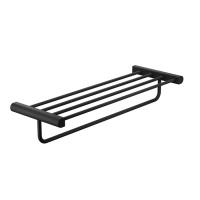 GESSI Rilievo полка с полотенцедержателем, 60 см, цвет: nero XL - Gidratop.ru изображение