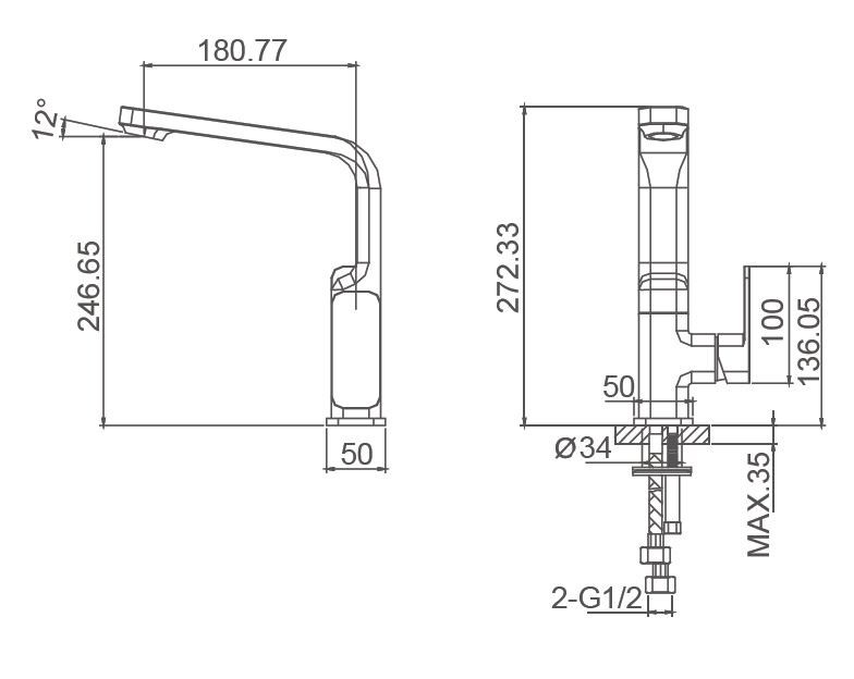 Смеситель для кухни WONZON & WOGHAND ARNIE, Черный матовый (WW-692102-MB) - Gidratop.ru изображение