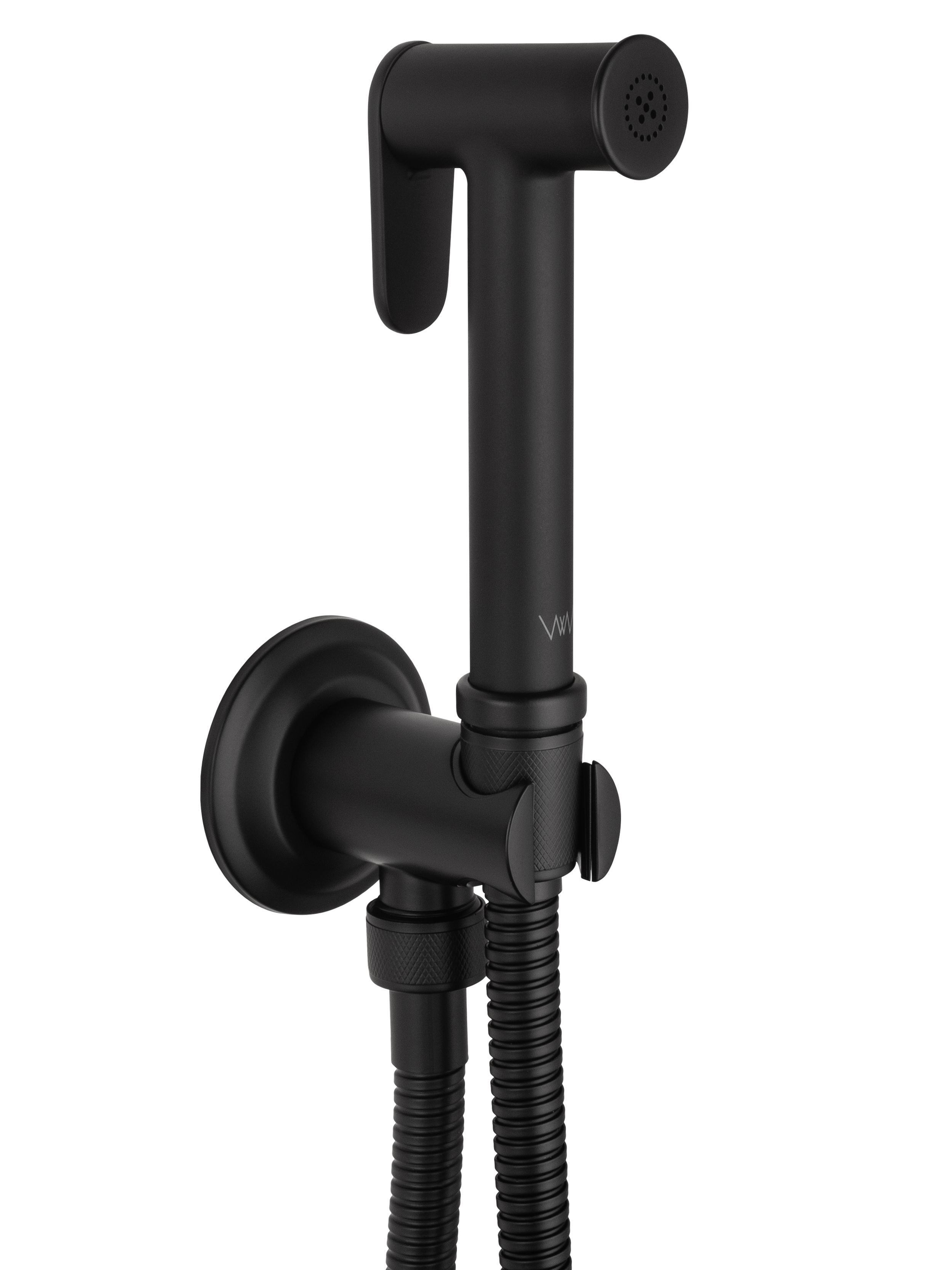 Смеситель с гигиеническим душем встраиваемый WONZON & WOGHAND STEAM, Черный матовый (WW- 88849008-MB) - Gidratop.ru изображение