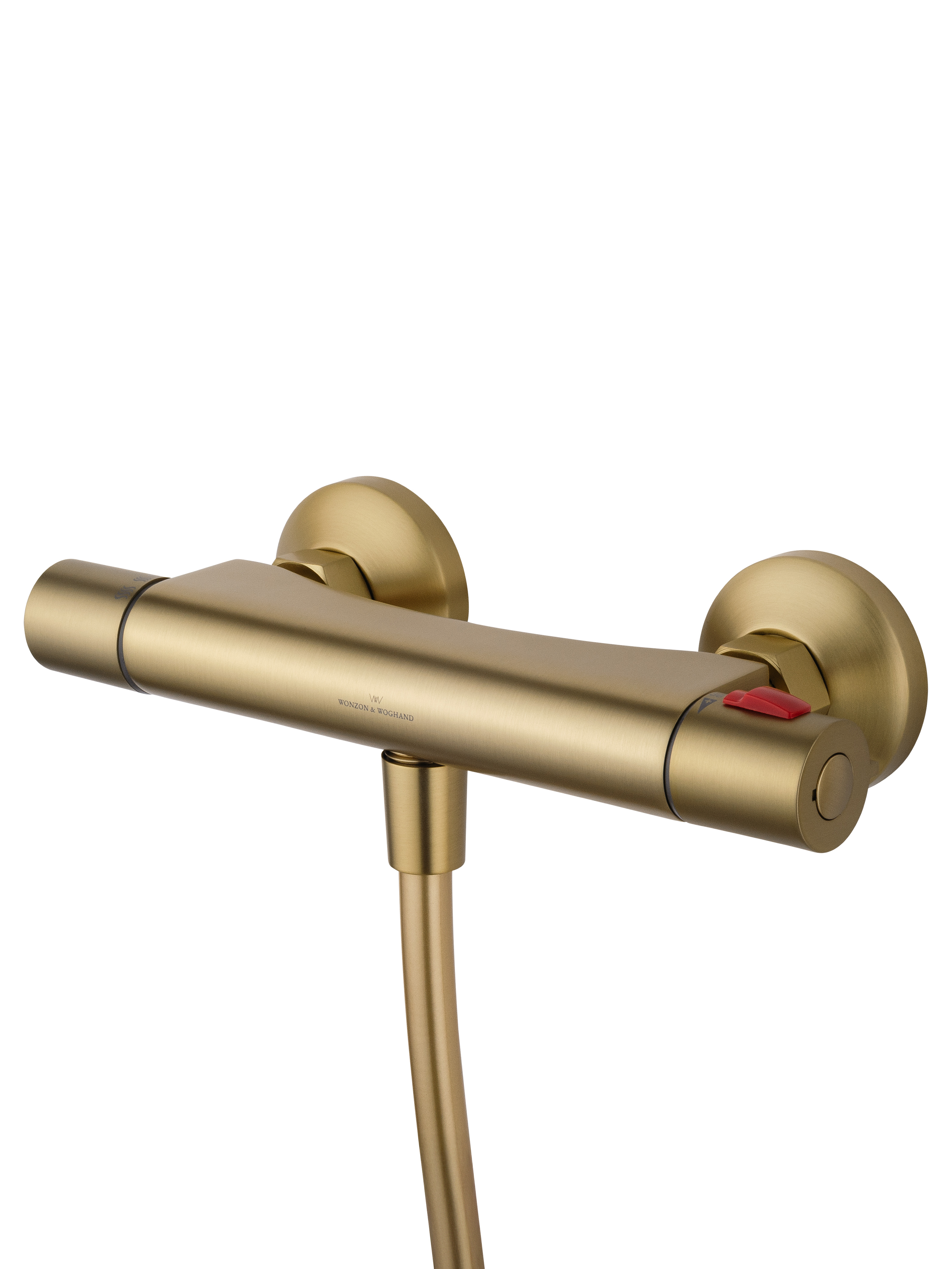 Смеситель для душа с термостатом WONZON & WOGHAND INN 5, Брашированное золото (WW-B2005-A-BG) - Gidratop.ru изображение