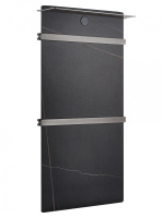 Полотенцесушитель электрический с каменной плитой Черный мрамор WONZON & WOGHAND STUTTGART, Темный графит (WW-A504-GM) - Gidratop.ru изображение