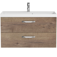 AURORA База под раковину подвесная с двумя выкатными ящиками, Rovere Tabacco, 900x450x500, AURORA-900-2C-SO-RT - Gidratop.ru изображение