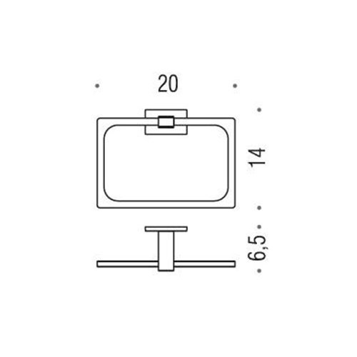 Colombo Look Полотенцедержатель-кольцо 20х14см., цвет: хром - Gidratop.ru изображение