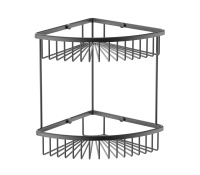 Полка для ванной 2-х ярусная WONZON & WOGHAND, Темный графит (WW-4128-BGM) - Gidratop.ru изображение