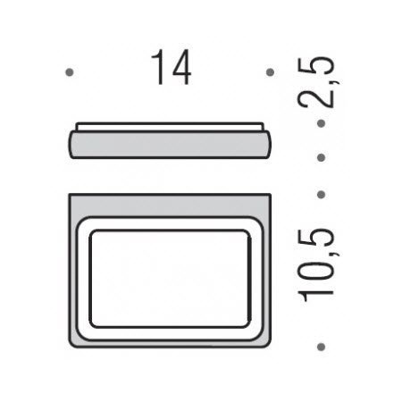 Colombo Lulu Мыльница подвесная, цвет: PVD золото/матовое стекло - Gidratop.ru изображение