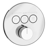 GESSI HI-FI COMFORT смеситель настенный встраиваемый, термостатический, с 3 запорными кнопками, цвет хром - Gidratop.ru изображение